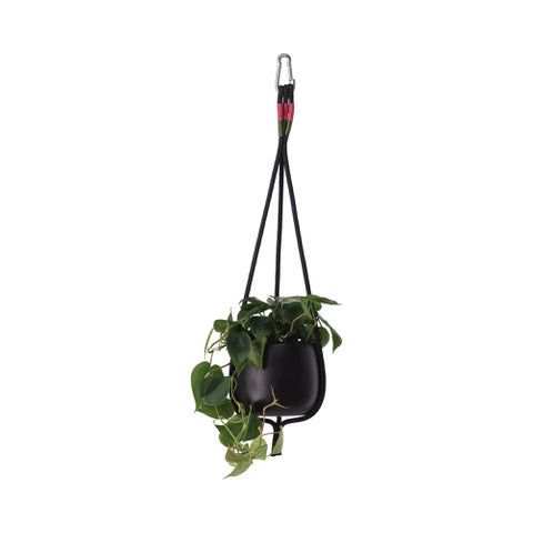 black rope hanging planter Plant Hanger Black – Jean Green